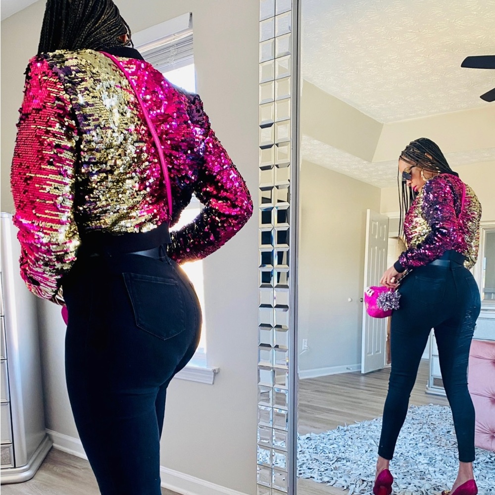 Multi Color Sequins Jacket - Picture 3 of 3